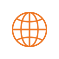 Supporting countries globe icon